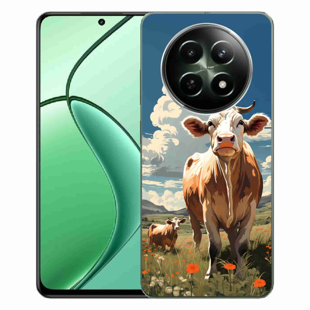 Gelový kryt mmCase na Realme 12 5G/12x 5G - krávy na louce