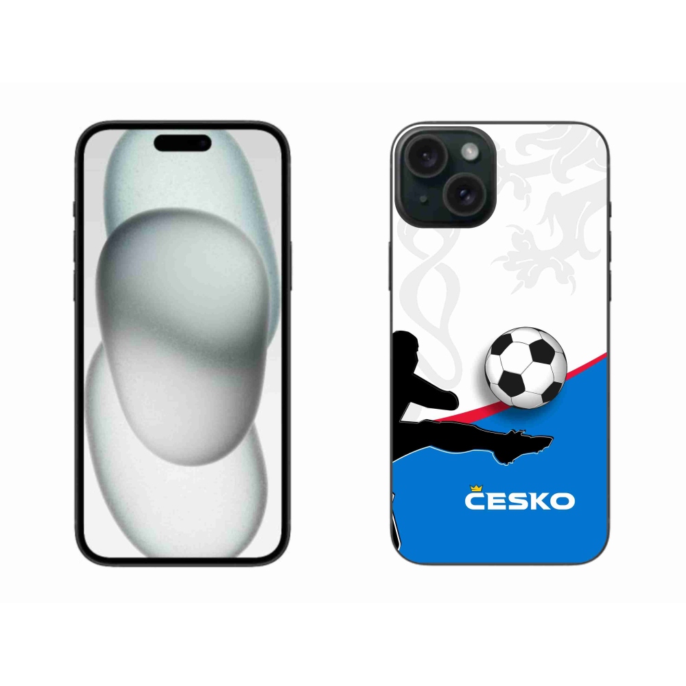 Gelový kryt mmCase na iPhone 15 Plus - fotbal Česko 3