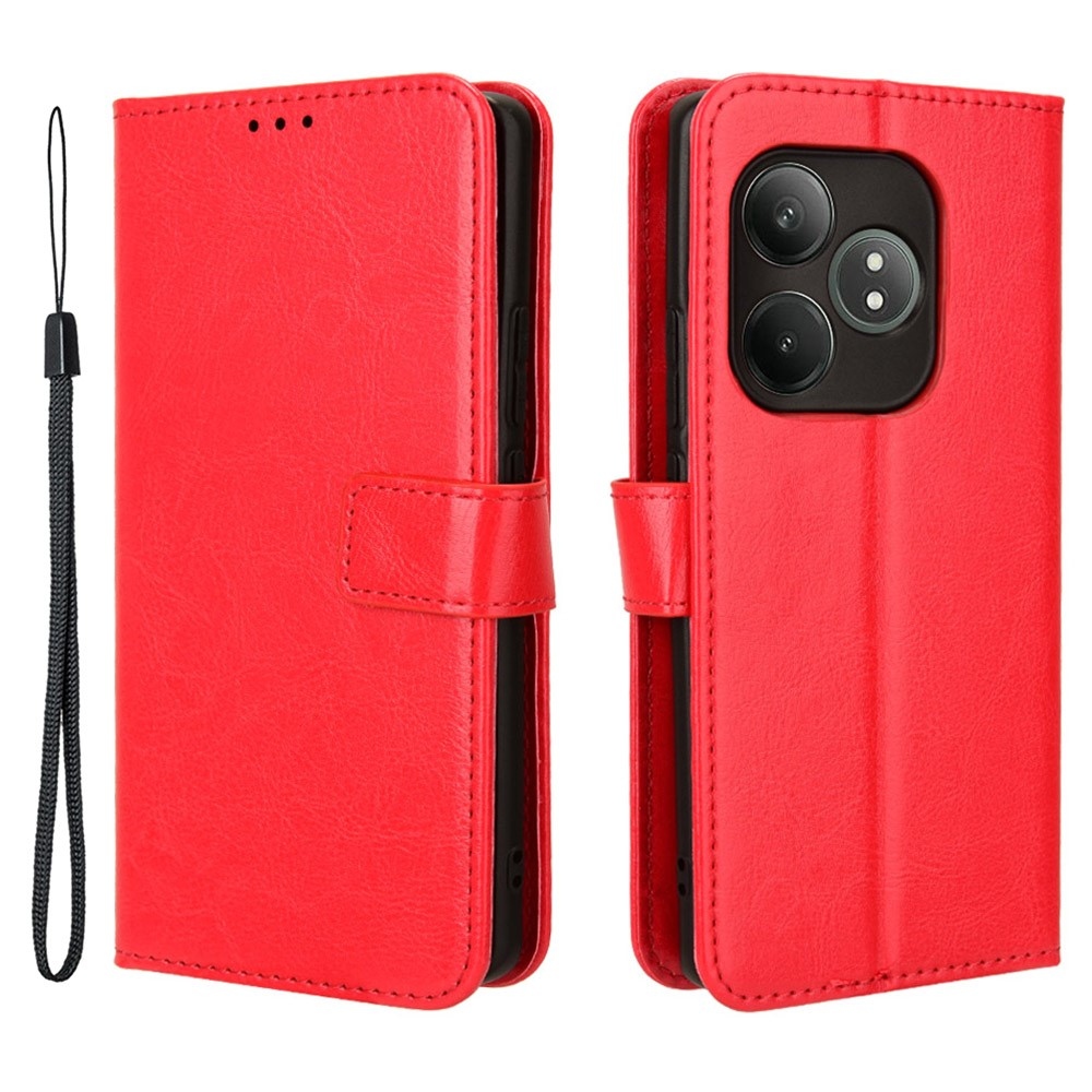 Crazy knížkové pouzdro na Realme GT 6 5G/GT 6T 5G - červené