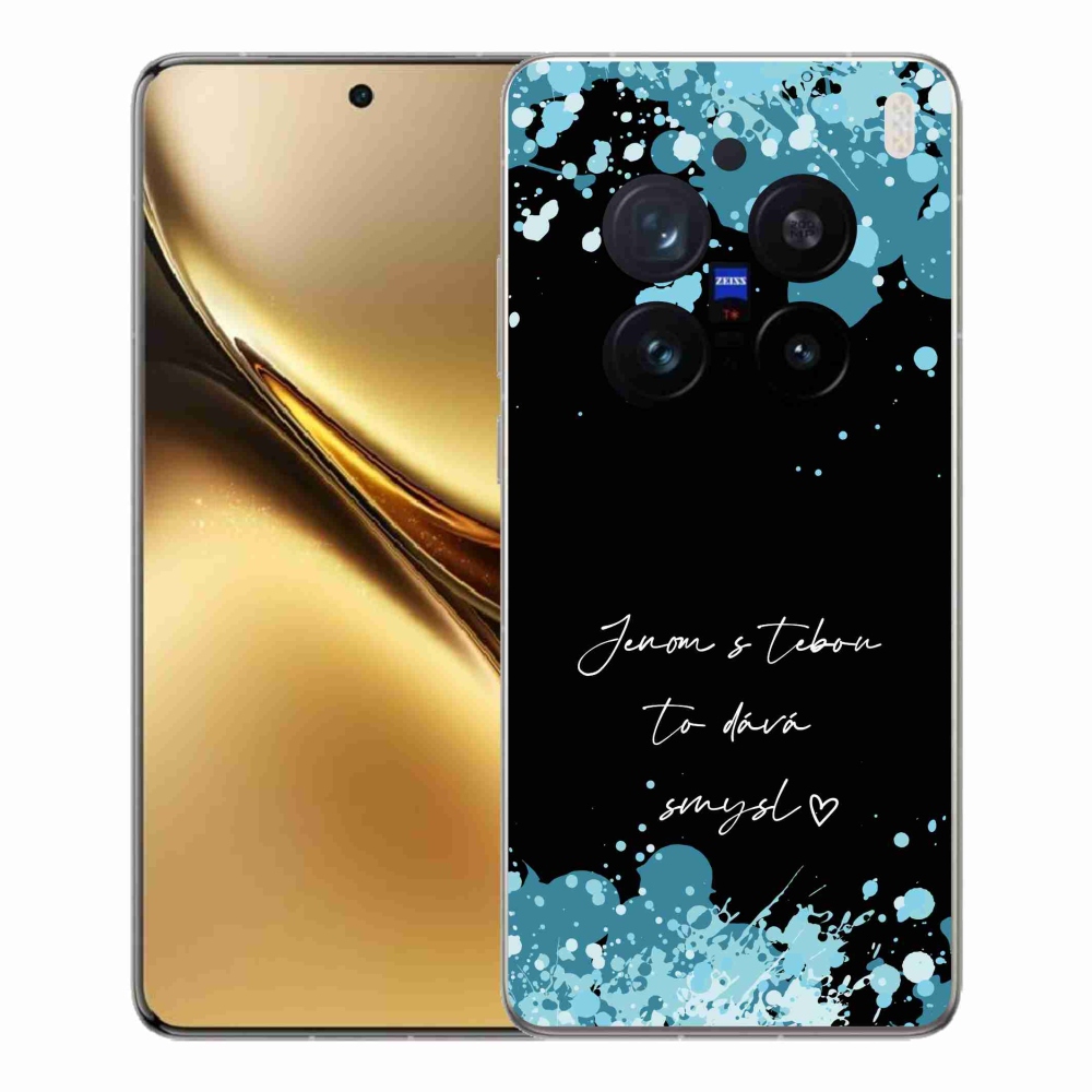 Gelový kryt mmCase na Vivo X200 Pro 5G - zamilovaný text černé pozadí