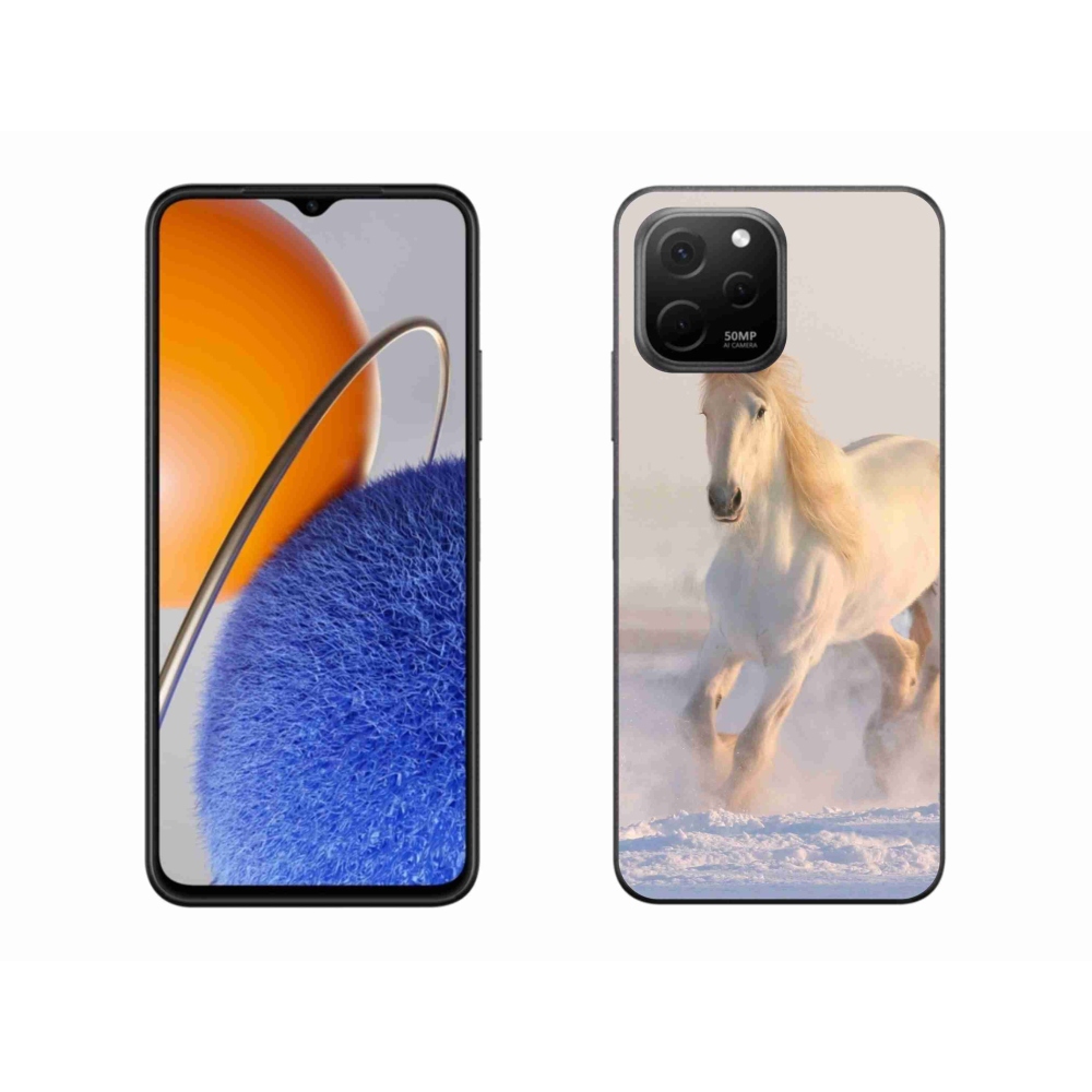 Gelový obal mmCase na Huawei Nova Y61 - kůň ve sněhu
