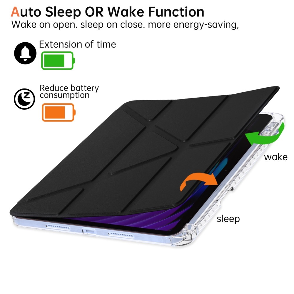 Origami chytré polohovací pouzdro na tablet Xiaomi Pad 7/7 Pro - černé