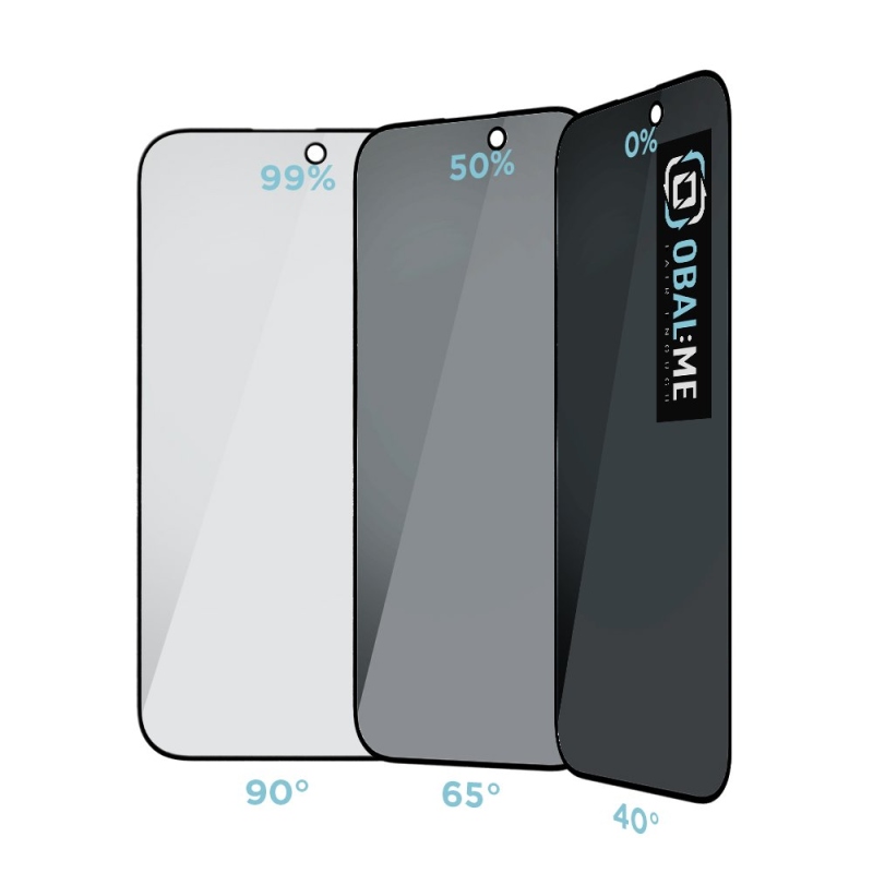OBAL:ME Privacy 5D Tvrzené Sklo pro Apple iPhone 16 Pro Black