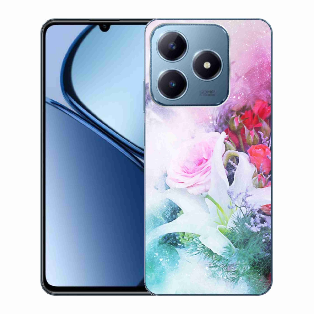 Gelový kryt mmCase na Realme C63 - květiny 4