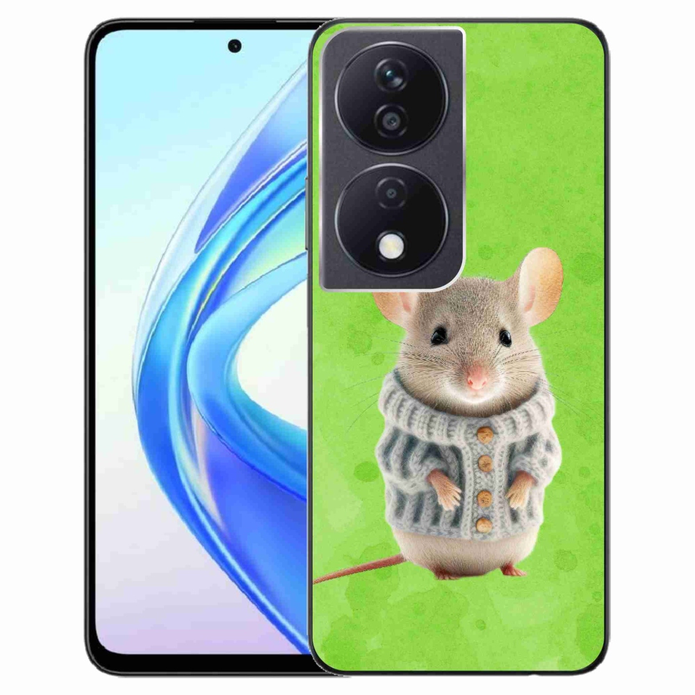 Gelový kryt mmCase na Honor X7b/Honor 90 Smart - myška ve svetru