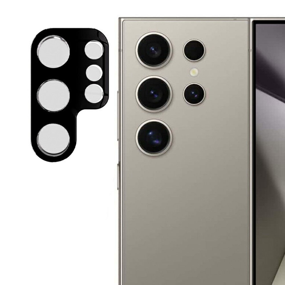 RURI 3D sklo čočky fotoaparátu na Samsung Galaxy S25 Ultra - černé
