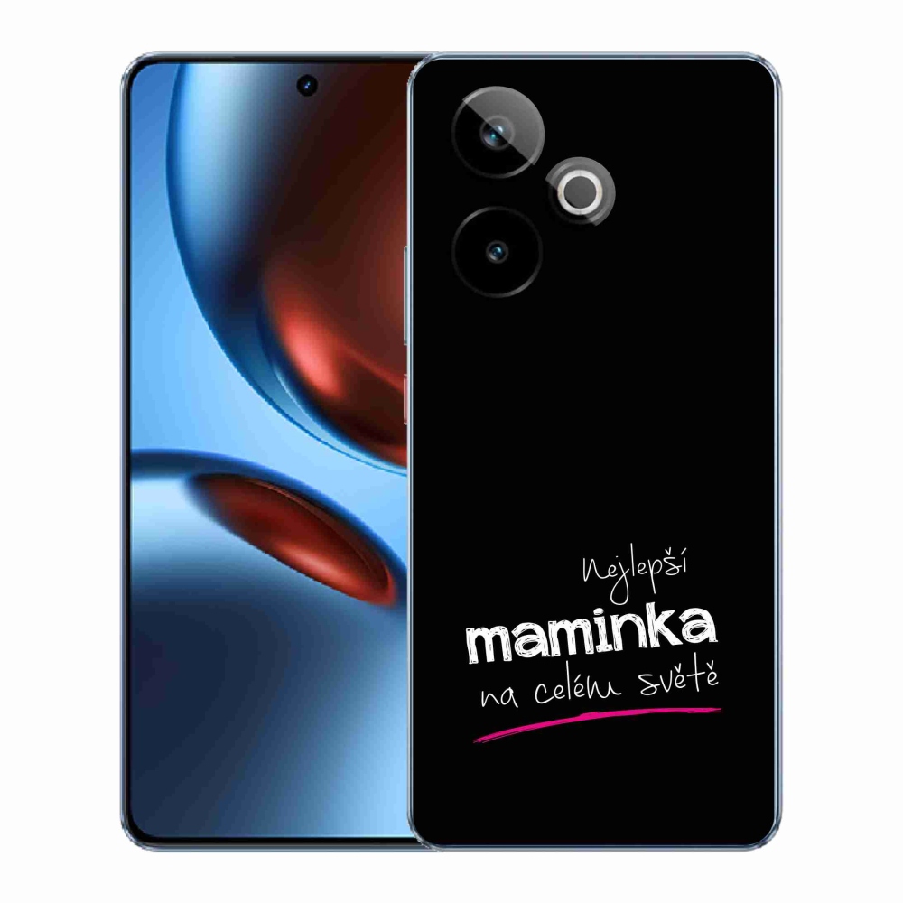 Gelový kryt mmCase na Realme GT 7 5G/GT 7T 5G - nejlepší maminka 4 černé pozadí
