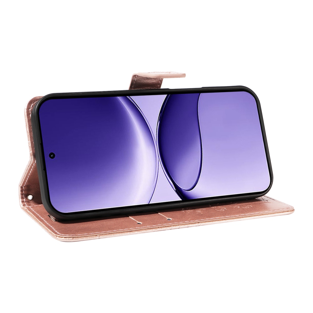 Big Butterfly knížkové pouzdro na Xiaomi Poco F7 5G - růžovozlaté
