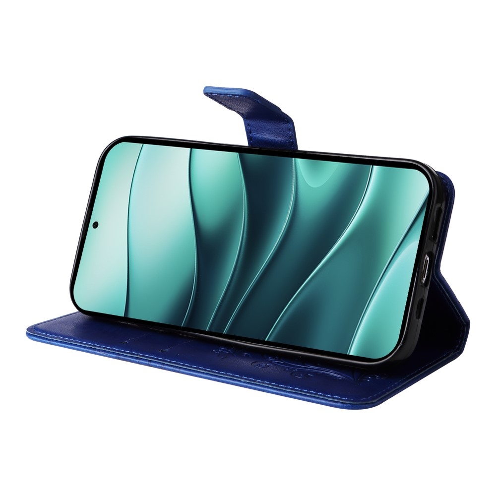 Big Butterfly knížkové pouzdro na Xiaomi Redmi Note 14 5G - modré