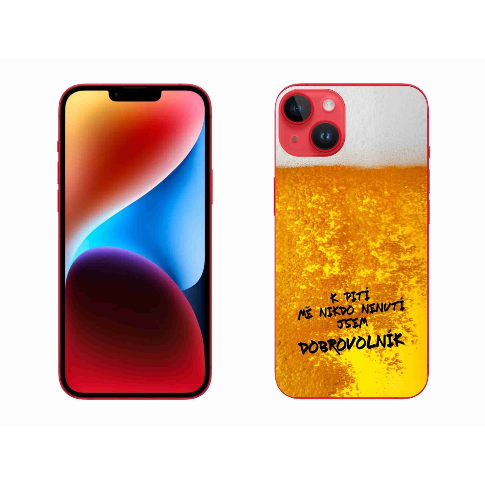 Gelový kryt mmCase na iPhone 14 Plus - pivní motiv 4