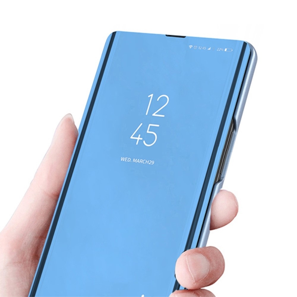 Clear zavírací kryt s matným předkem na Samsung Galaxy S24+ - modrý