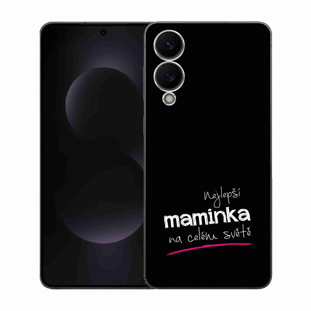 Gelový kryt mmCase na Samsung Galaxy S25 Edge - nejlepší maminka 4 černé pozadí