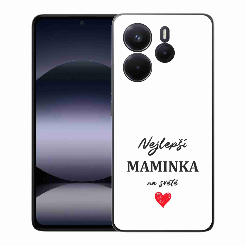 Gelový kryt mmCase na Xiaomi Redmi Note 14 - nejlepší maminka 1 bílé pozadí