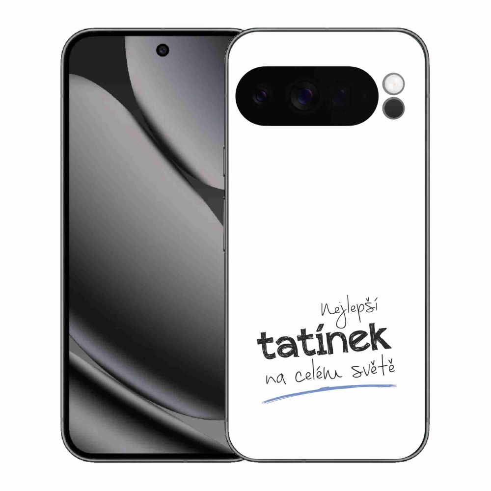 Gelový kryt mmCase na Google Pixel 10 Pro XL - nejlepší tatínek 4 bílé pozadí