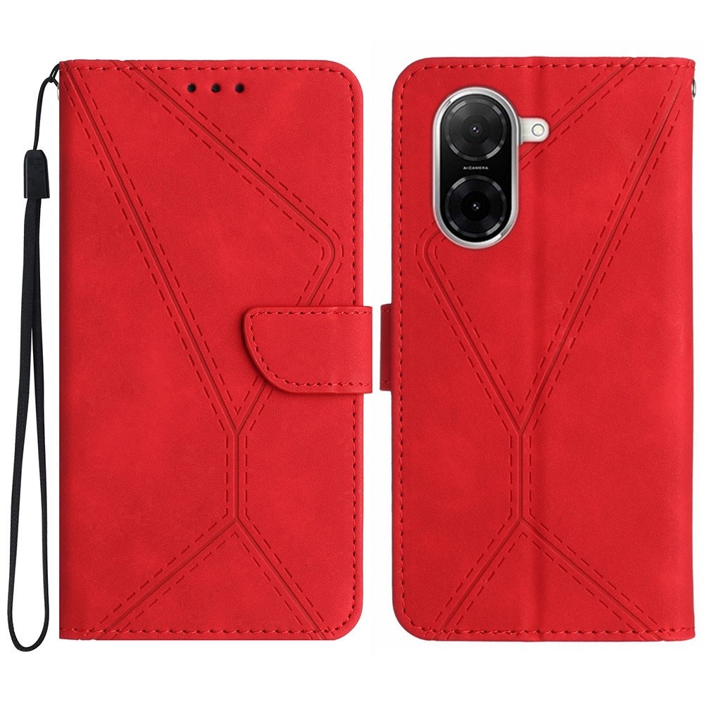 Linesy knížkové pouzdro na Xiaomi Redmi A5 (171.7x77.8x8.3mm) - červené