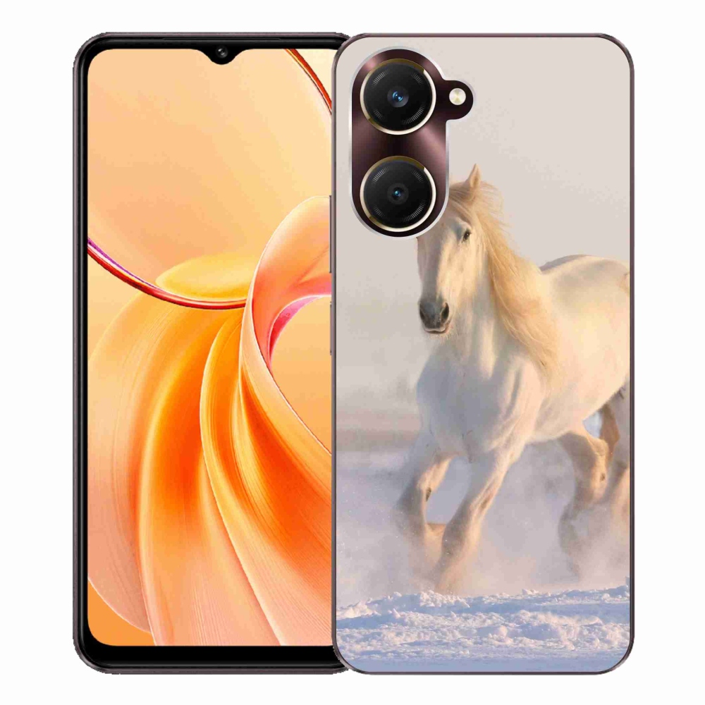 Gelový kryt mmCase na Vivo Y28s 5G - kůň ve sněhu