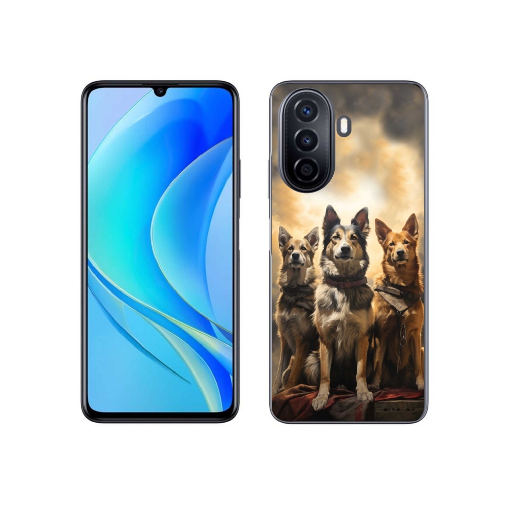 Gelový kryt mmCase na Huawei Nova Y70 - tři psi