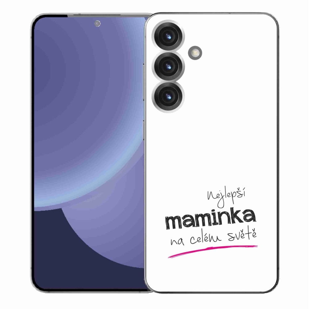Gelový kryt mmCase na Samsung Galaxy S25+ - nejlepší maminka 4 bílé pozadí