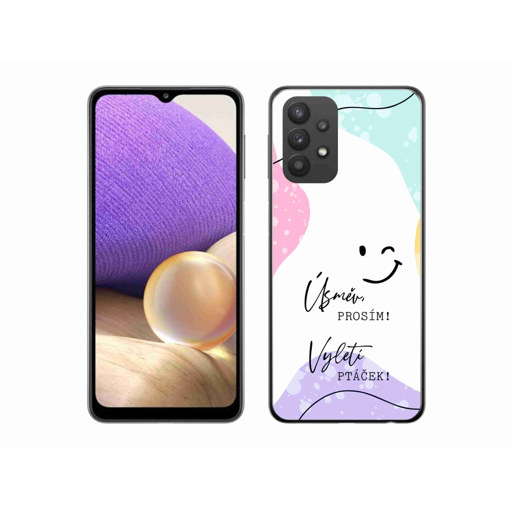 Gelový kryt mmCase na Samsung Galaxy A32 5G - vtipný text 4 bílé pozadí
