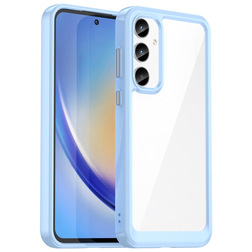 Gelový obal s pevnými zády na Samsung Galaxy A35 5G - modrý