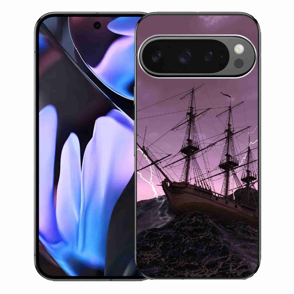 Gelový kryt mmCase na Google Pixel 9 Pro XL - loď v bouři