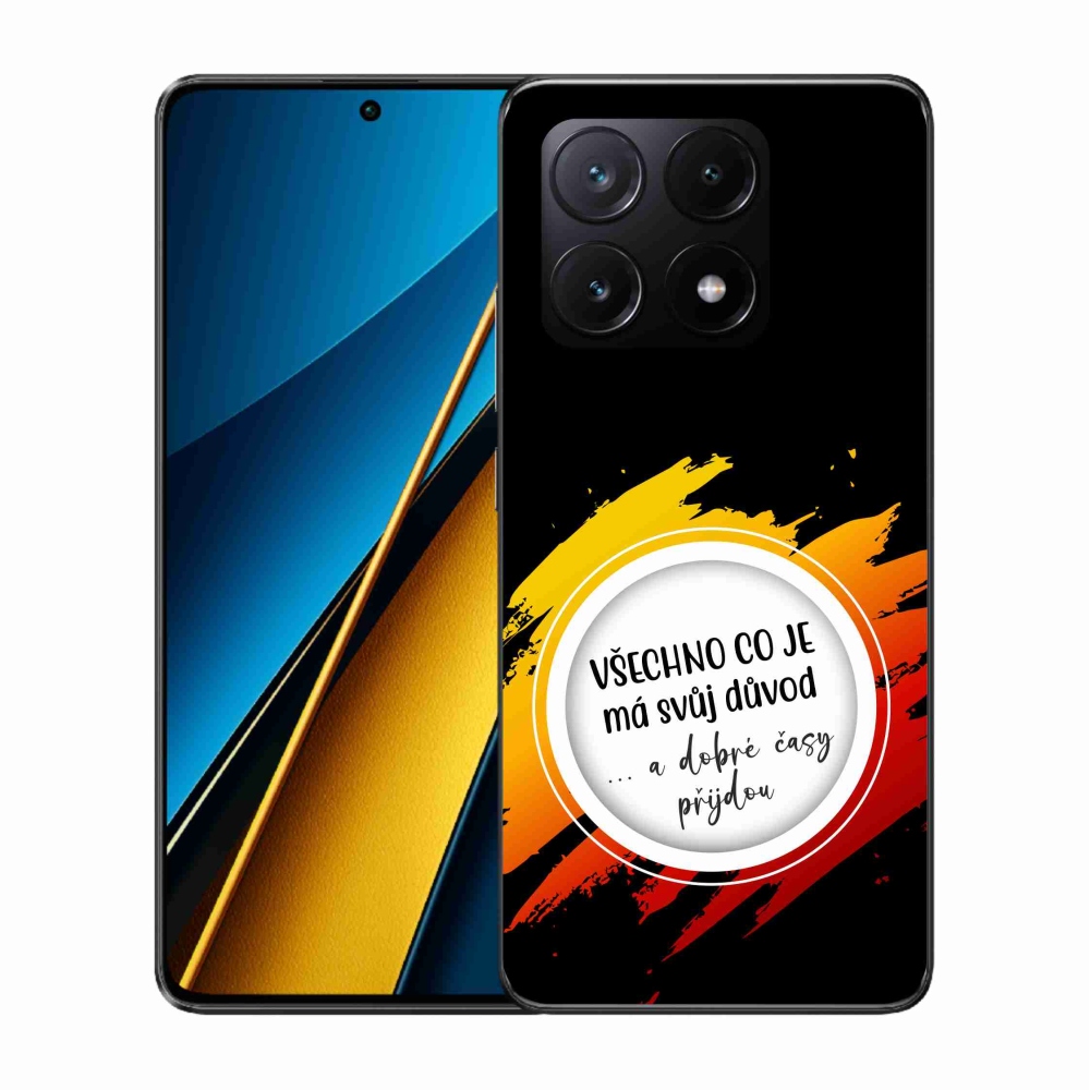 Gelový kryt mmCase na Xiaomi Poco X6 Pro 5G - citát 3 černé pozadí