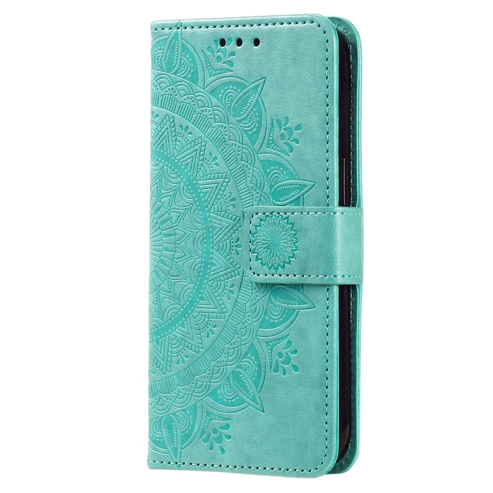 Mandala knížkové pouzdro na Honor Magic 7 Lite 5G - modrozelené