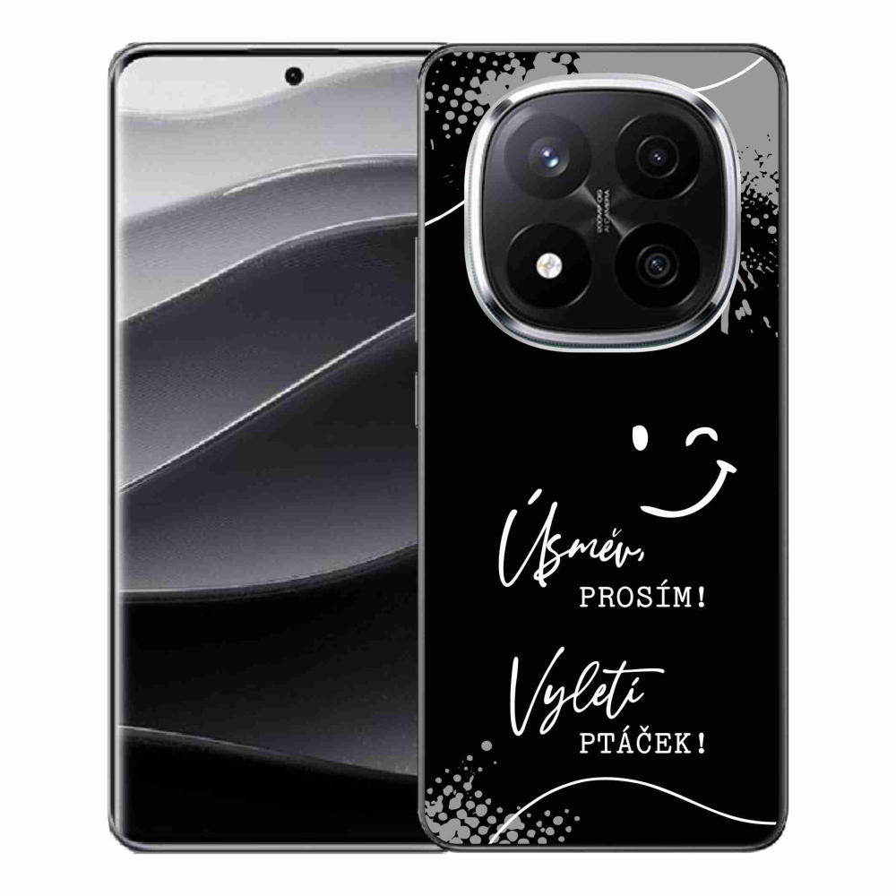 Gelový kryt mmCase na Xiaomi Redmi Note 14 Pro+ 5G - vtipný text 4 černé pozadí