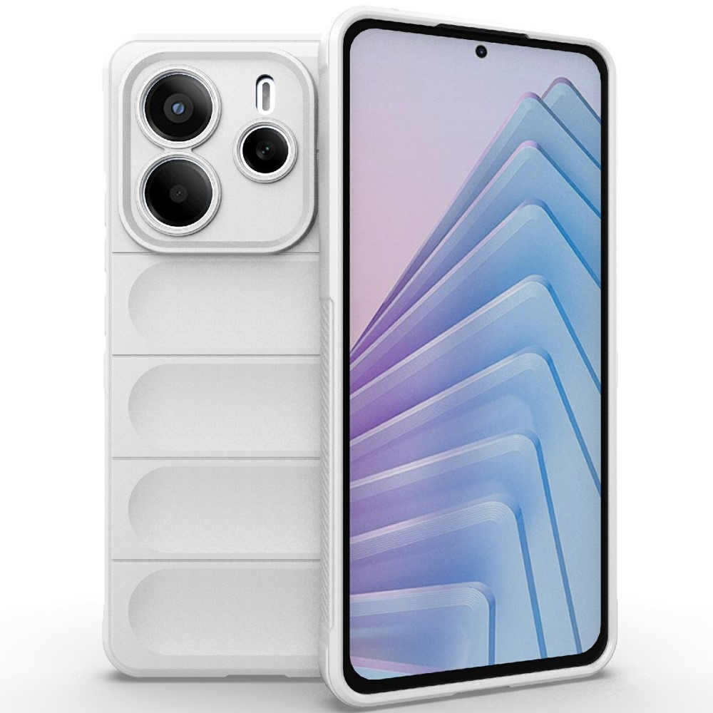 Rugg odolný gelový obal na Xiaomi Redmi Note 14 5G - bílý
