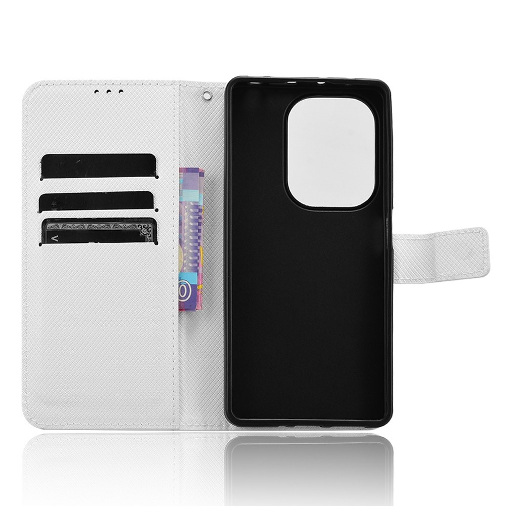 Diamond knížkové pouzdro na Xiaomi Redmi Note 14S/Note 13 Pro 4G/Poco M6 Pro - bílé