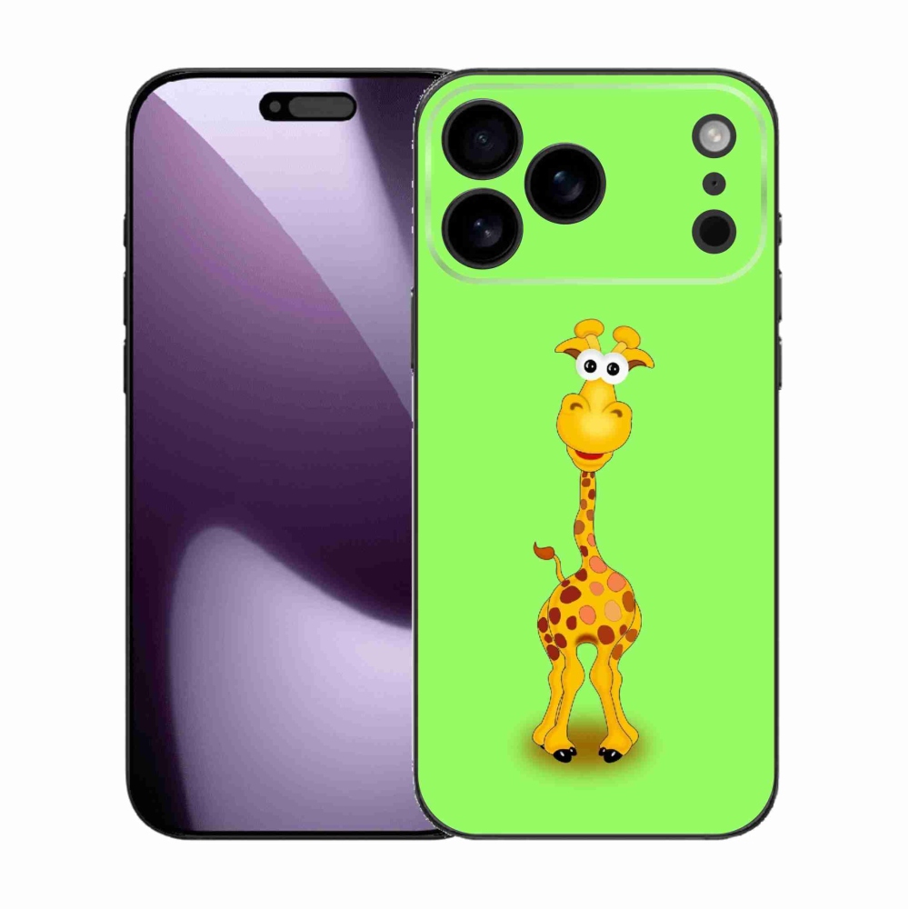 Gelový kryt mmCase na iPhone 17 Pro Max - kreslená žirafa
