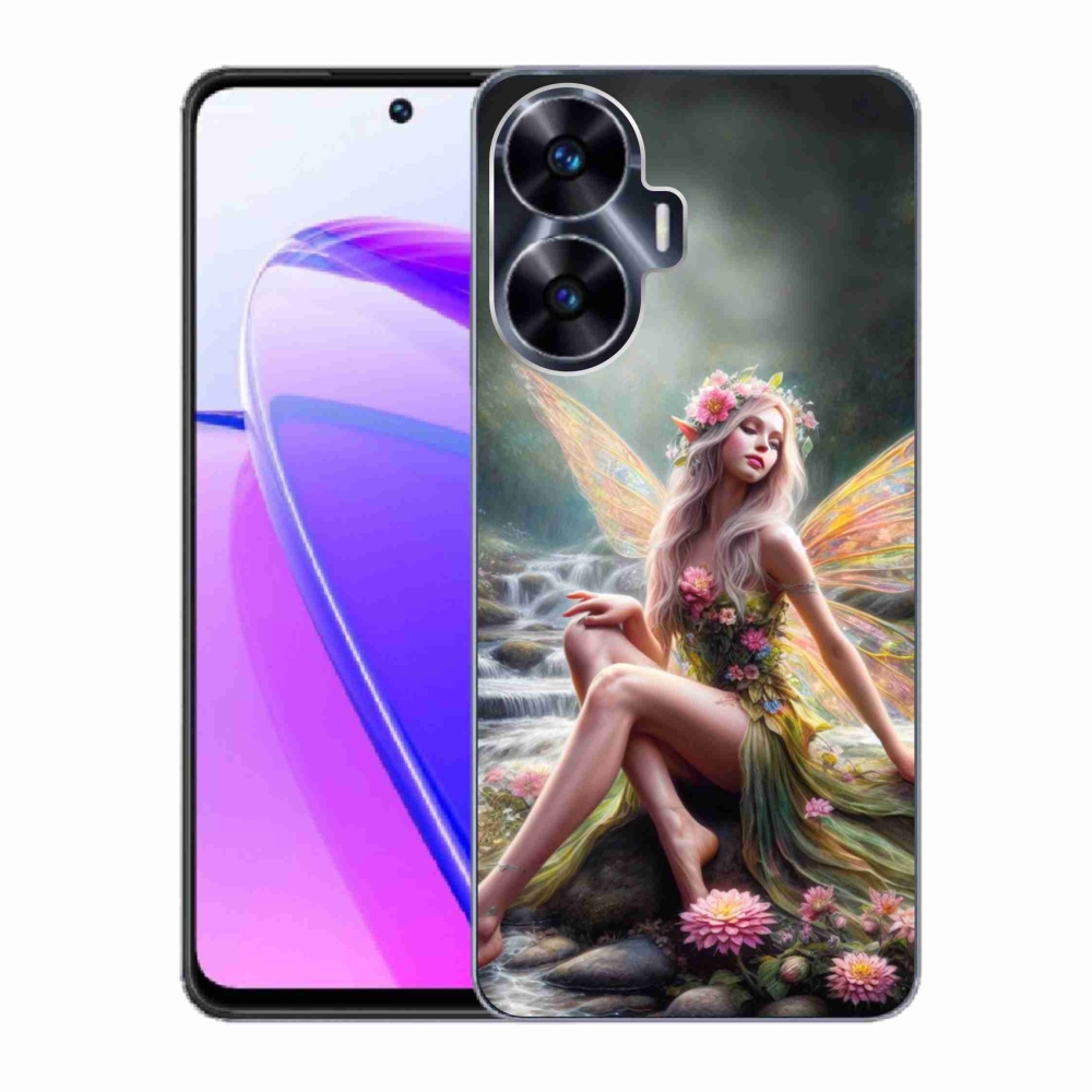 Gelový kryt mmCase na Realme C55 - motýlí žena 1