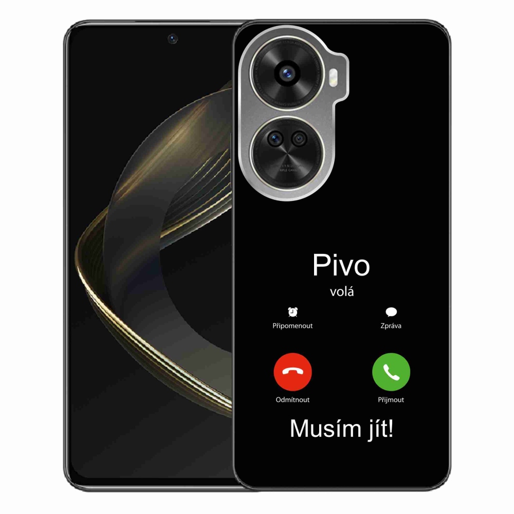 Gelový kryt mmCase na Huawei Nova 12 SE - pivo volá černé pozadí