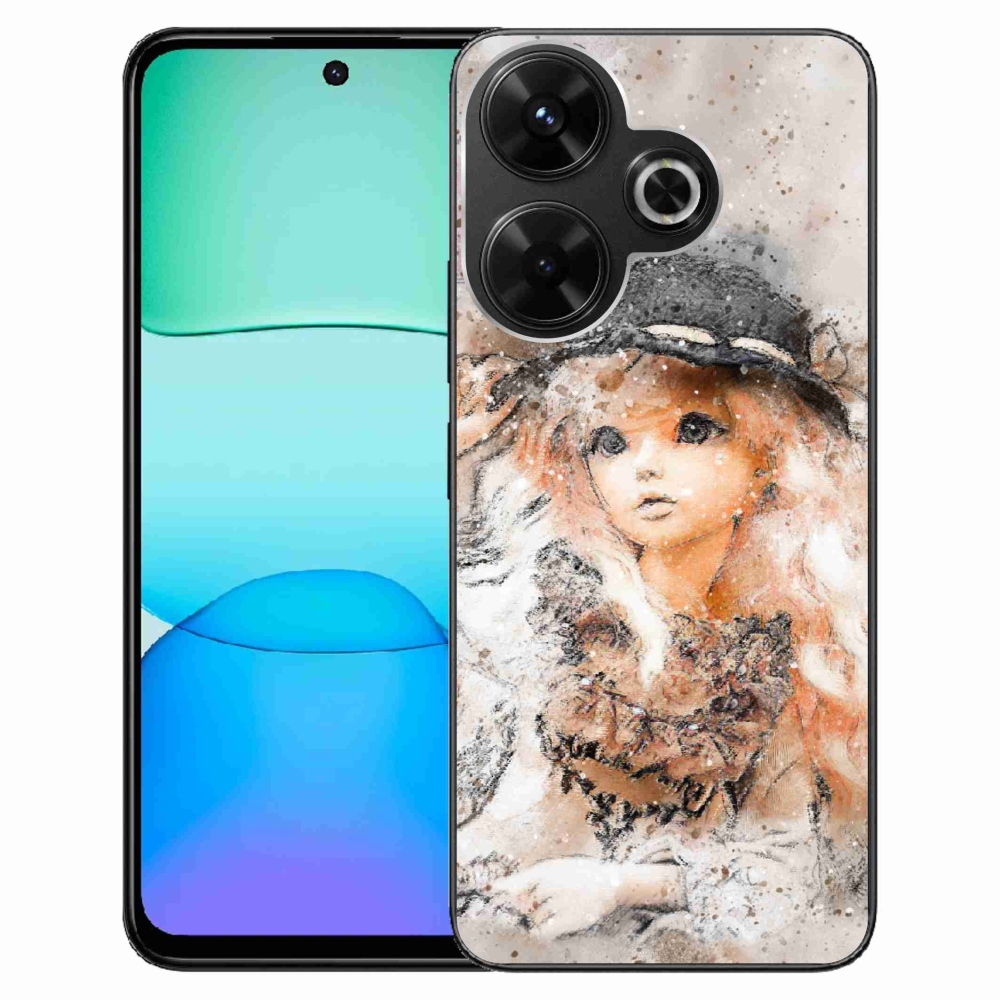 Gelový kryt mmCase na Xiaomi Redmi 13 4G/Poco M6 4G - holčička s kloboukem