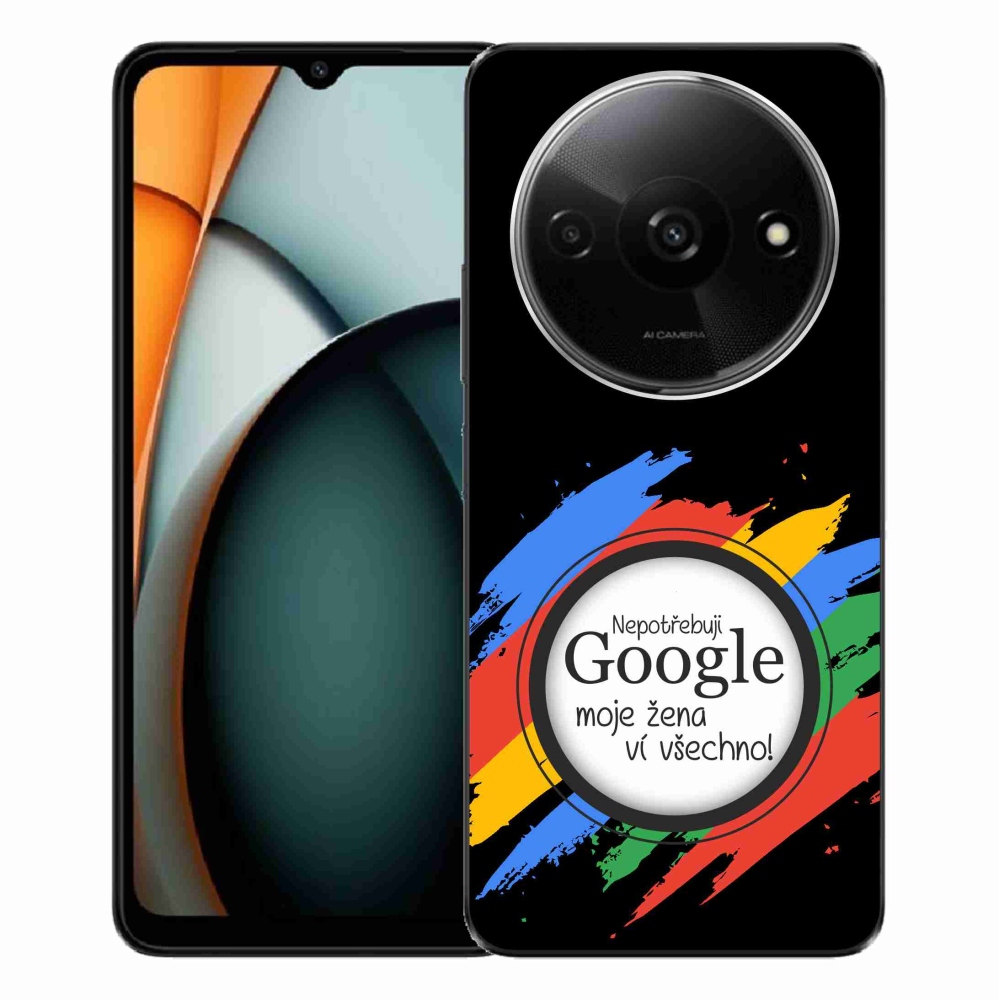 Gelový kryt mmCase na Xiaomi Redmi A3  - žena ví všechno černé pozadí