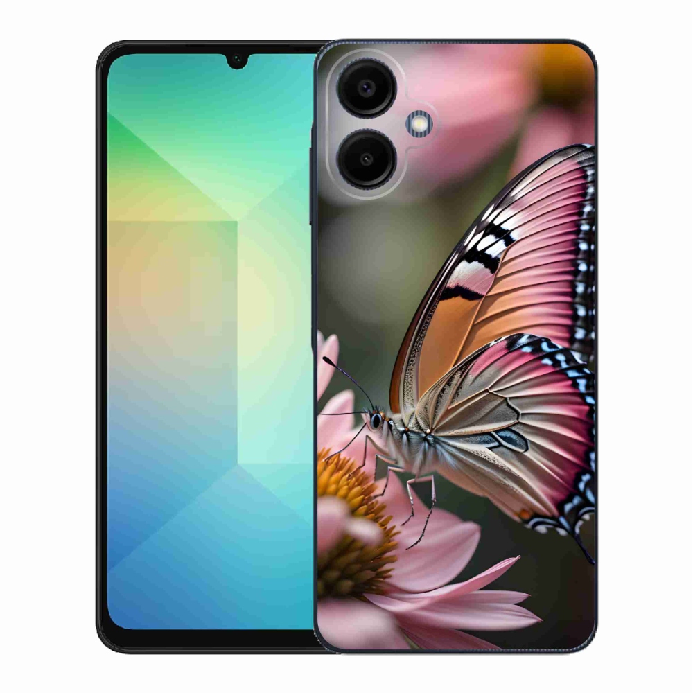 Gelový kryt mmCase na Samsung Galaxy A06 4G - barevný motýl