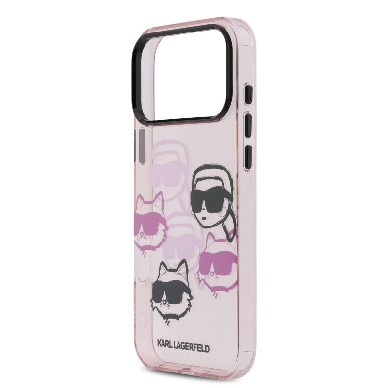 Karl Lagerfeld IML Multi K&CH Heads Zadní Kryt pro iPhone 17 Pro Max Pink