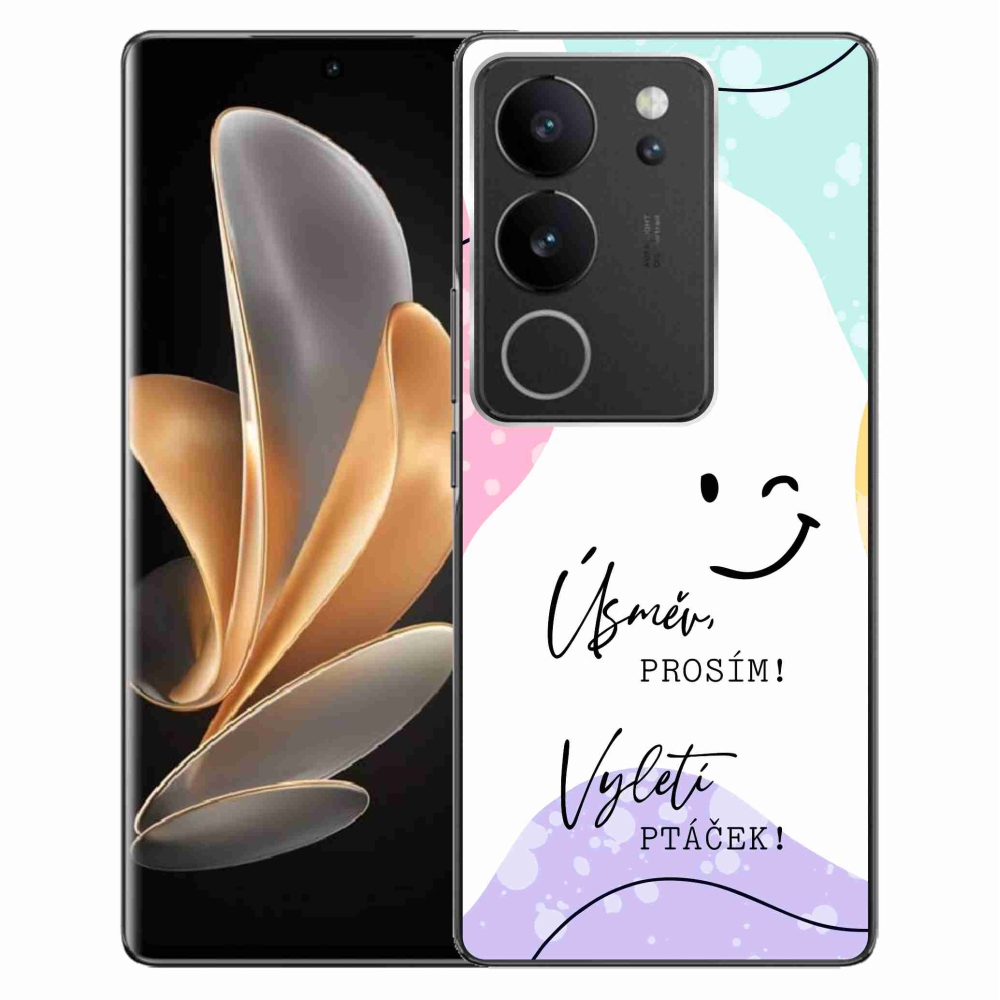 Gelový kryt mmCase na Vivo V29 5G - vtipný text 4 bílé pozadí