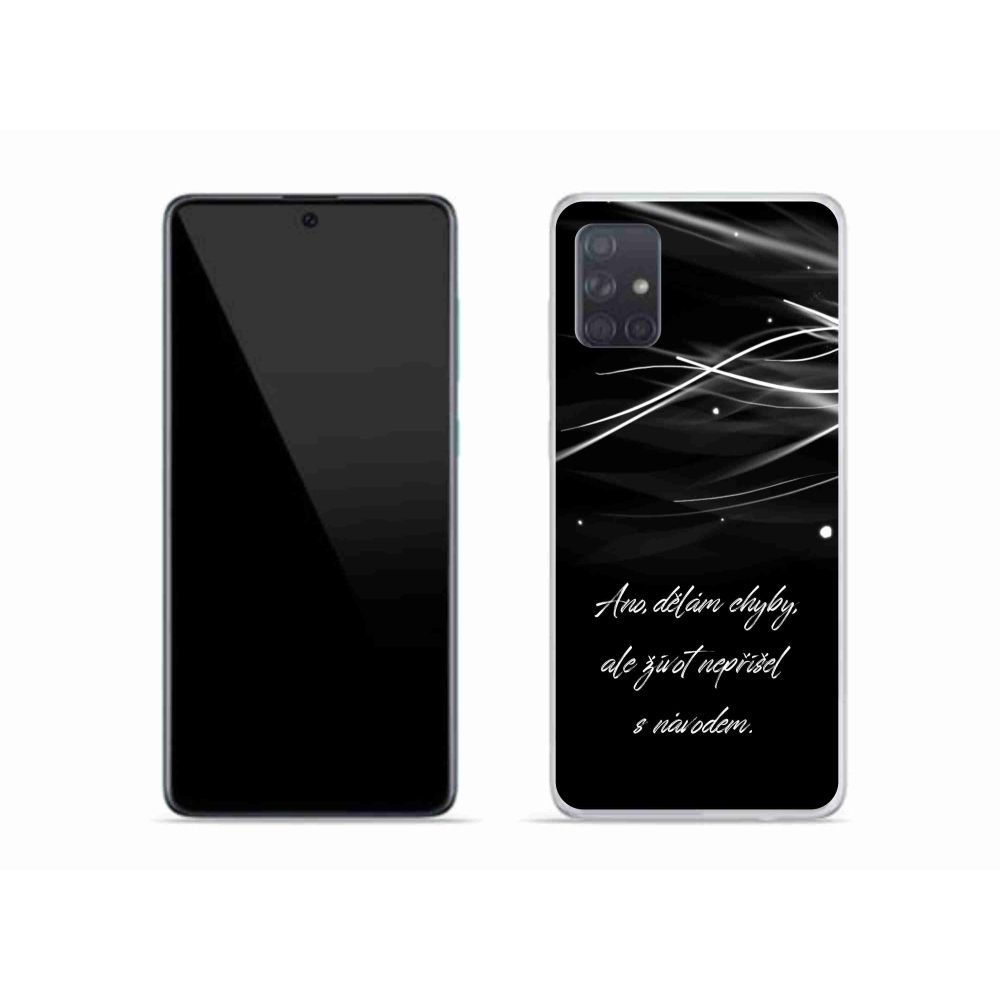 Gelový kryt mmCase na Samsung Galaxy A51 - citát černé pozadí