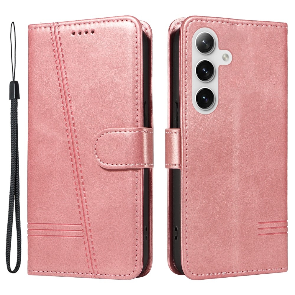 T-Shape knížkové pouzdro na Samsung Galaxy S24+/S25+ - růžovozlaté
