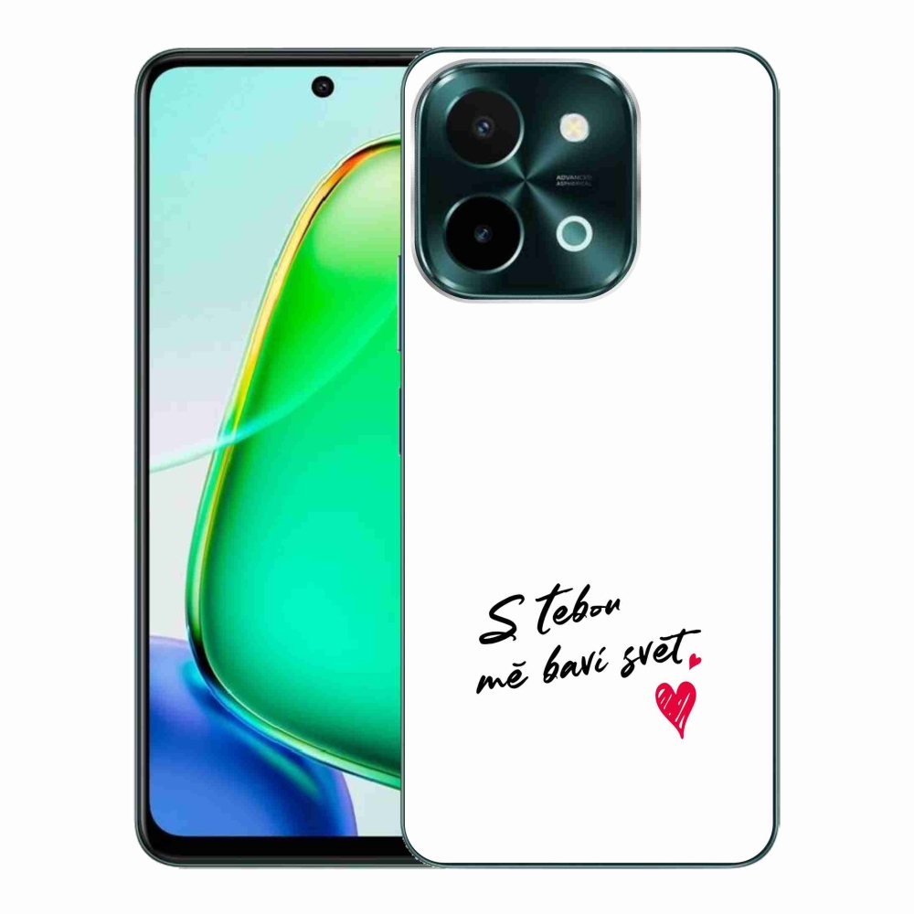 Gelový kryt mmCase na Vivo Y28 - zamilovaný text 1 bílé pozadí
