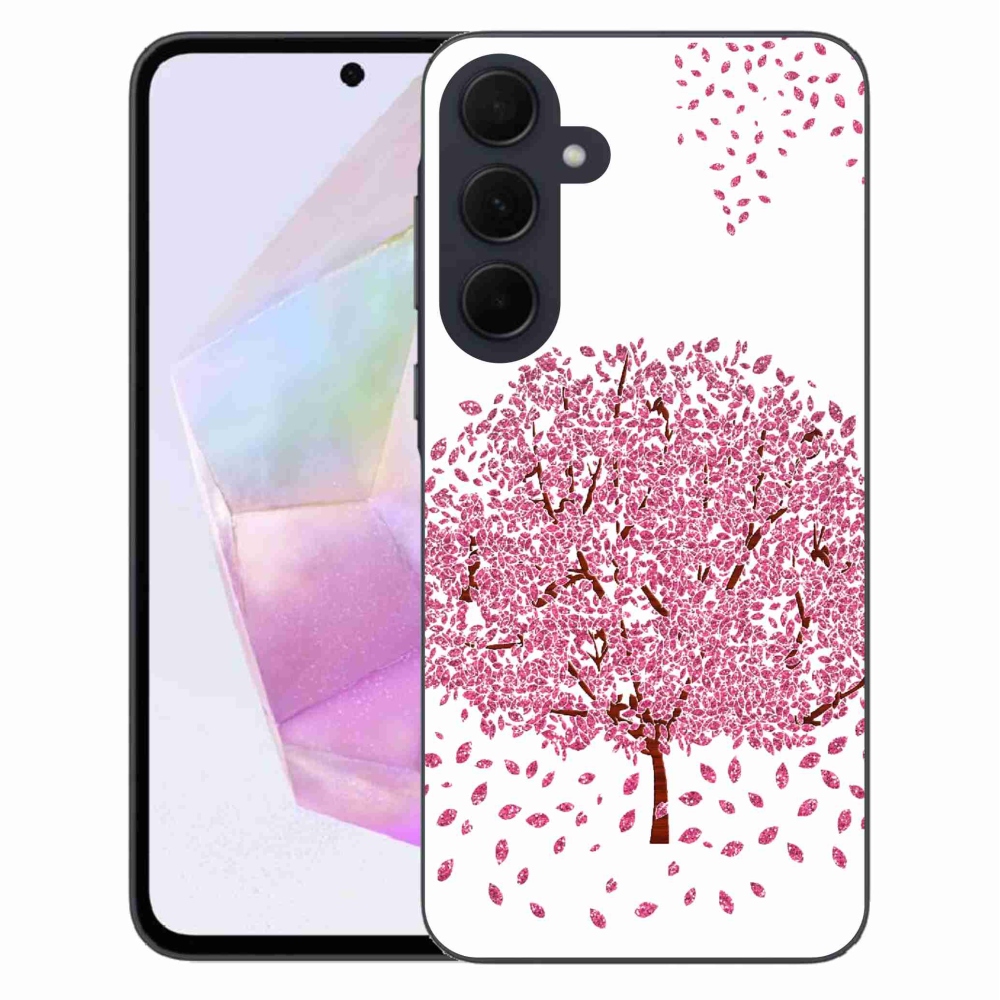 Gelový kryt mmCase na Samsung Galaxy A35 5G - kreslený strom s listy