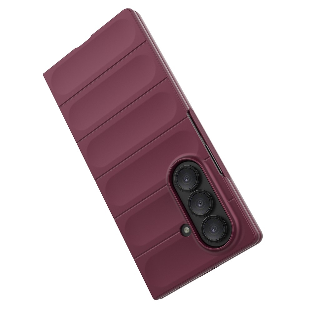 Rugg odolný gelový obal na Samsung Galaxy Z Fold7 5G - vínový