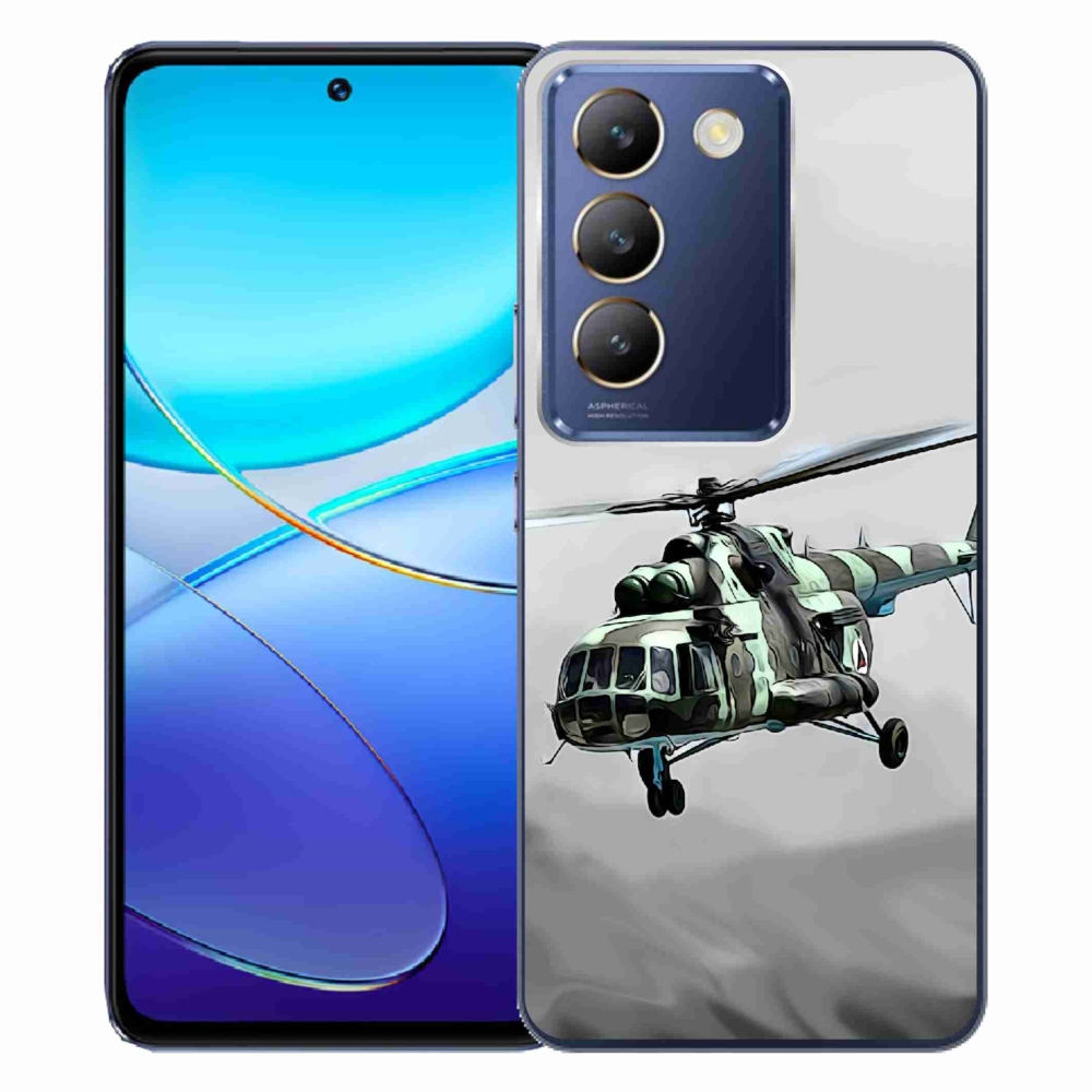 Gelový kryt mmCase na Vivo V40 SE 4G/5G - vojenský vrtulník