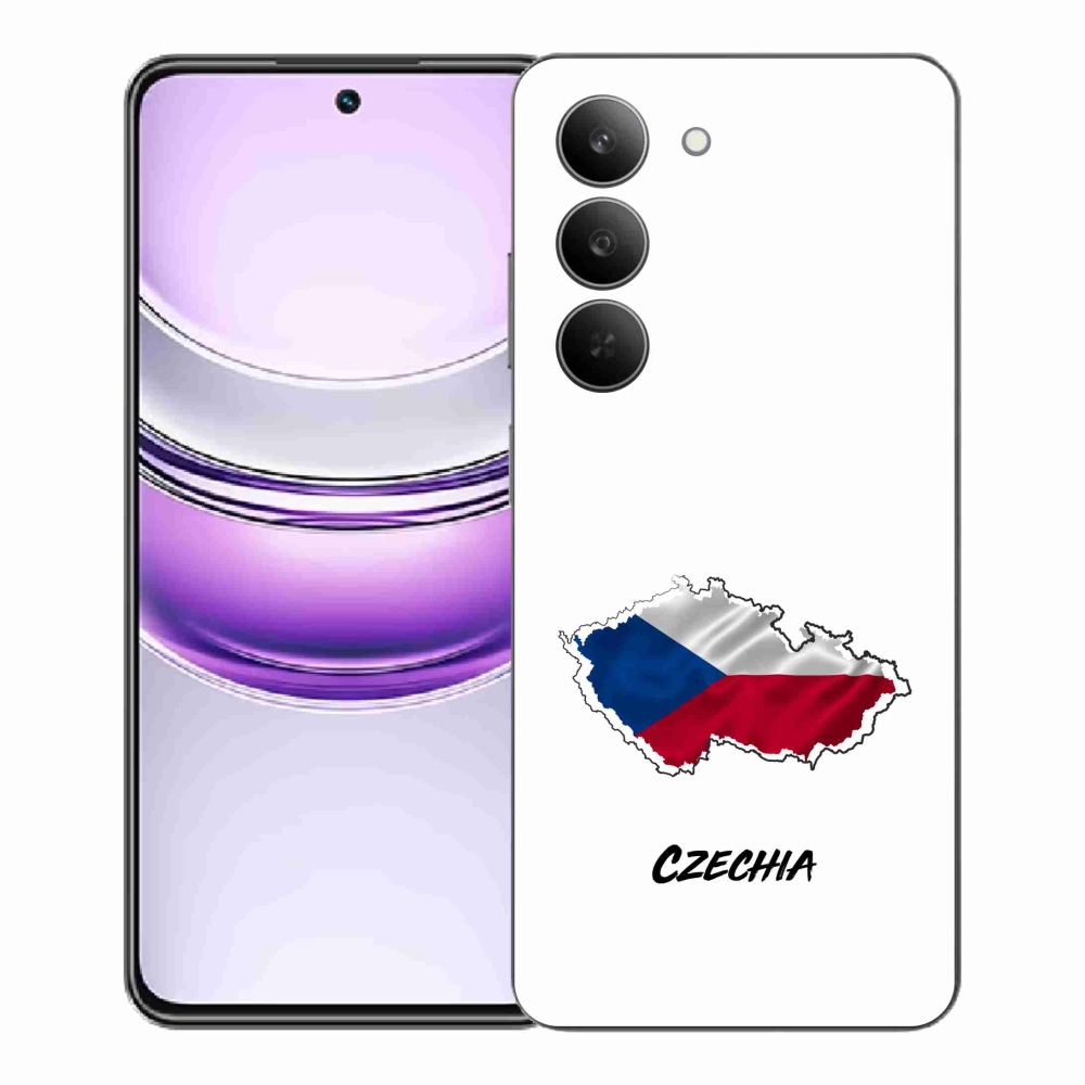Gelový kryt mmCase na Realme 14x 5G - Czechia bílé pozadí
