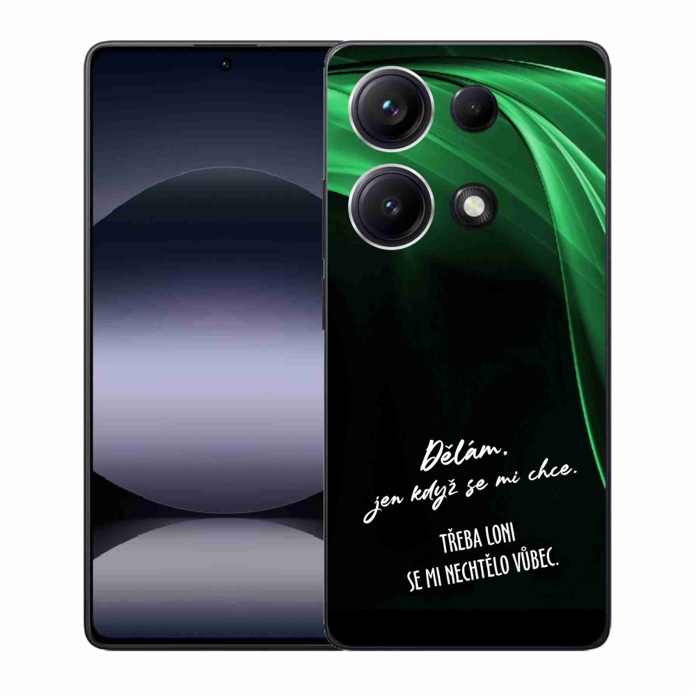 Gelový kryt mmCase na Xiaomi Redmi Note 14S - vtipný text 12 černé pozadí