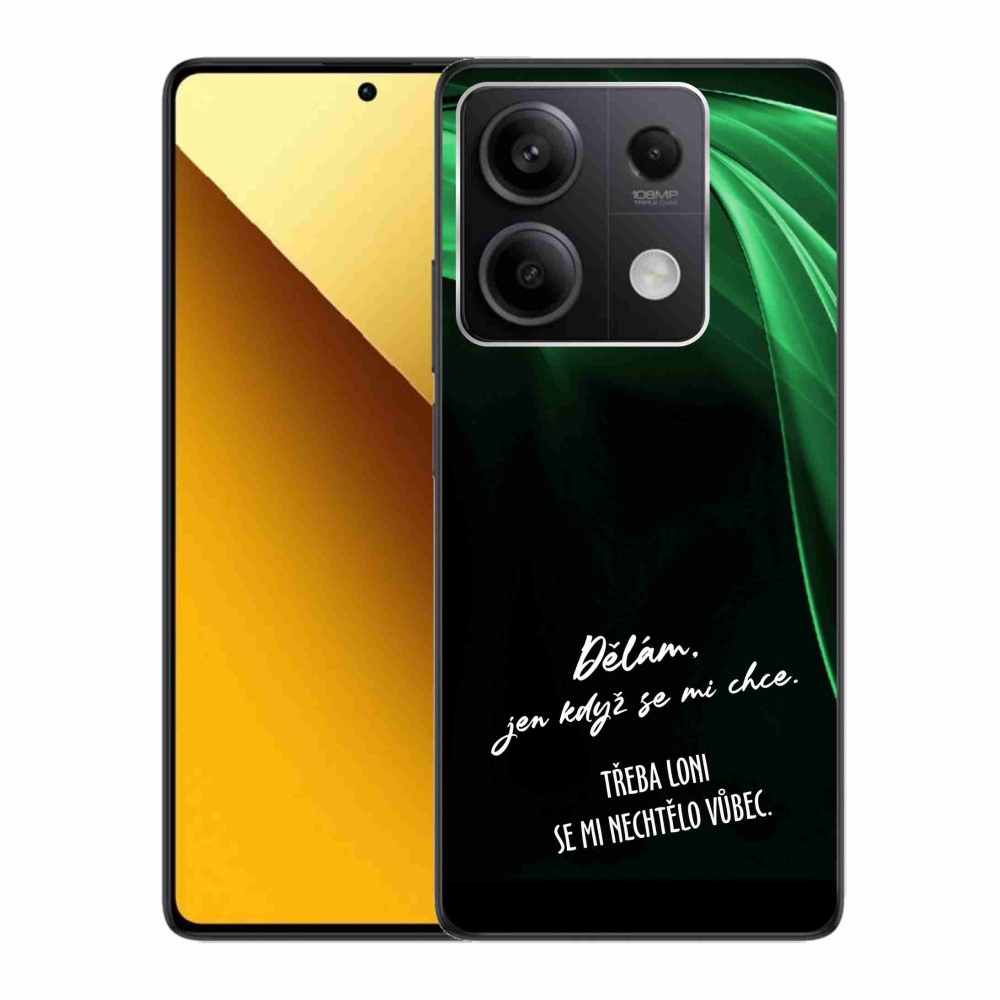 Gelový kryt mmCase na Xiaomi Redmi Note 13 5G - vtipný text 12 černé pozadí