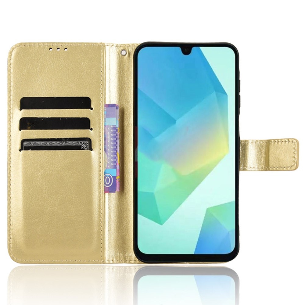 Crazy knížkové pouzdro na Samsung Galaxy A16 4G/5G - zlaté