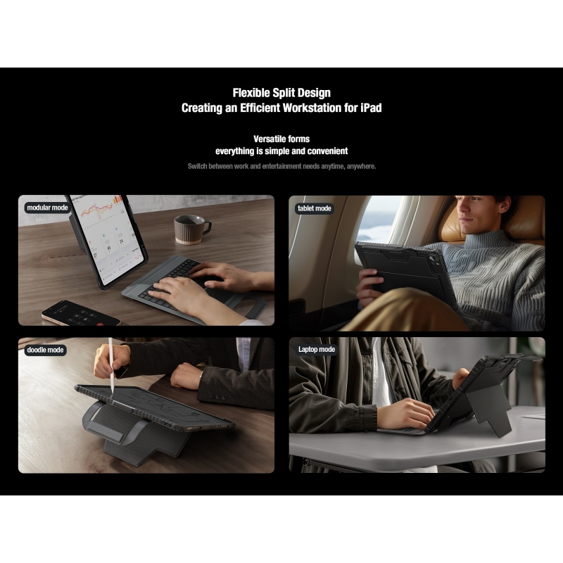 Nillkin Bumper GO Keyboard Case (Backlit Version) pro iPad Pro 13 2024 Black