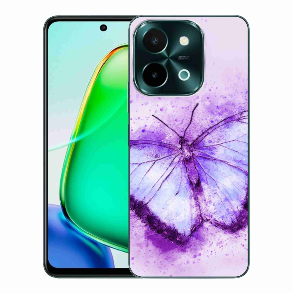 Gelový kryt mmCase na Vivo Y28 - fialový motýl